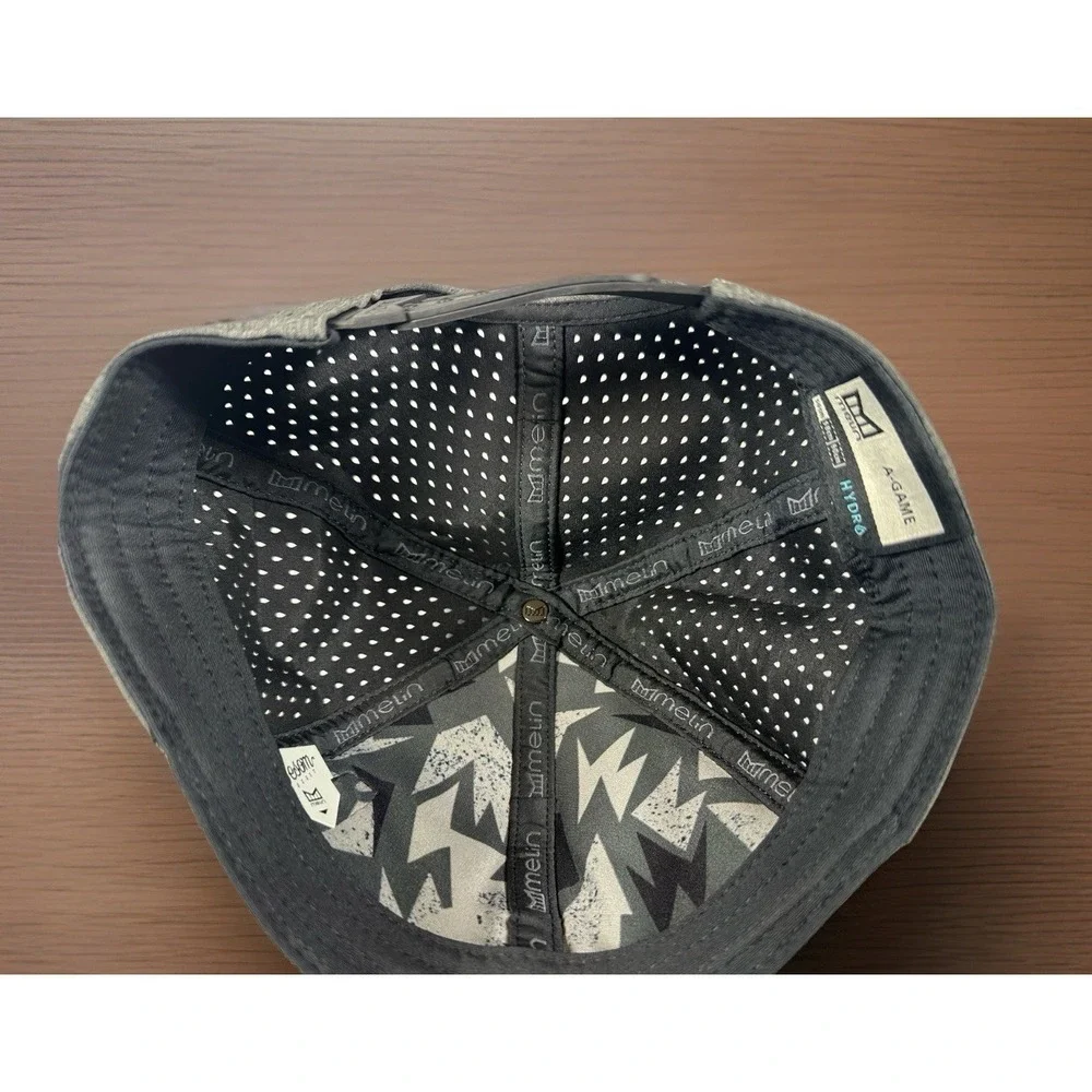 Melin Hydro A-Game Icon Curved Bill Hat, Heather Charcoal, 56 Cm W/ Rubber Patch